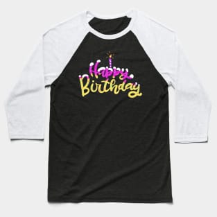 Happy Birthday Cake Baseball T-Shirt